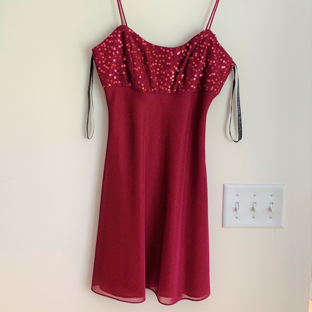 Blondie and me Evening Red dress by Linda Bernell.
